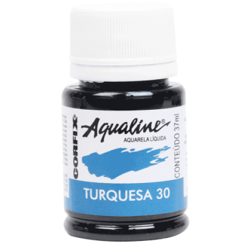 Aquarela Liquida Aqualine Corfix 30 Turquesa 37ml