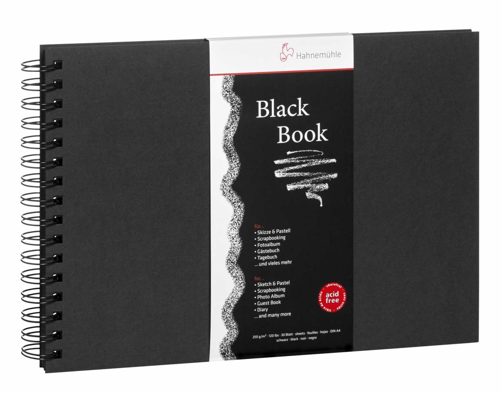 Black Book Hahnemuhle 250g/m2 A4(21x29,7cm) 30fls