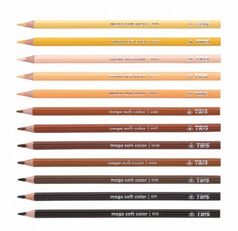 Lápis de Cor Mega Soft Color Tons De Pele