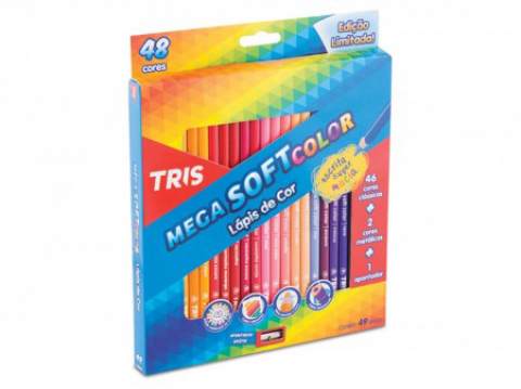 Lápis de Cor Tris Mega Soft Color 48 cores