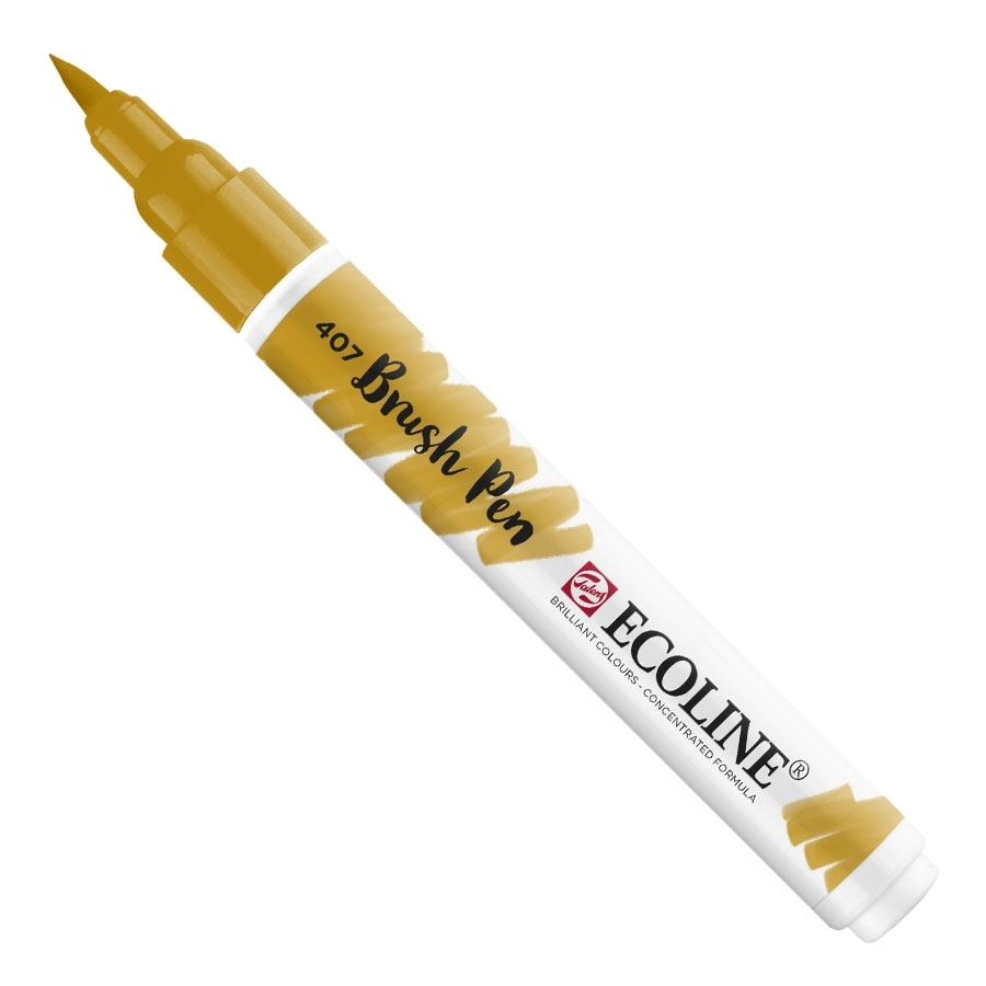 Marcador Artistico Ecoline Brush Pen 407 Deep Ocre