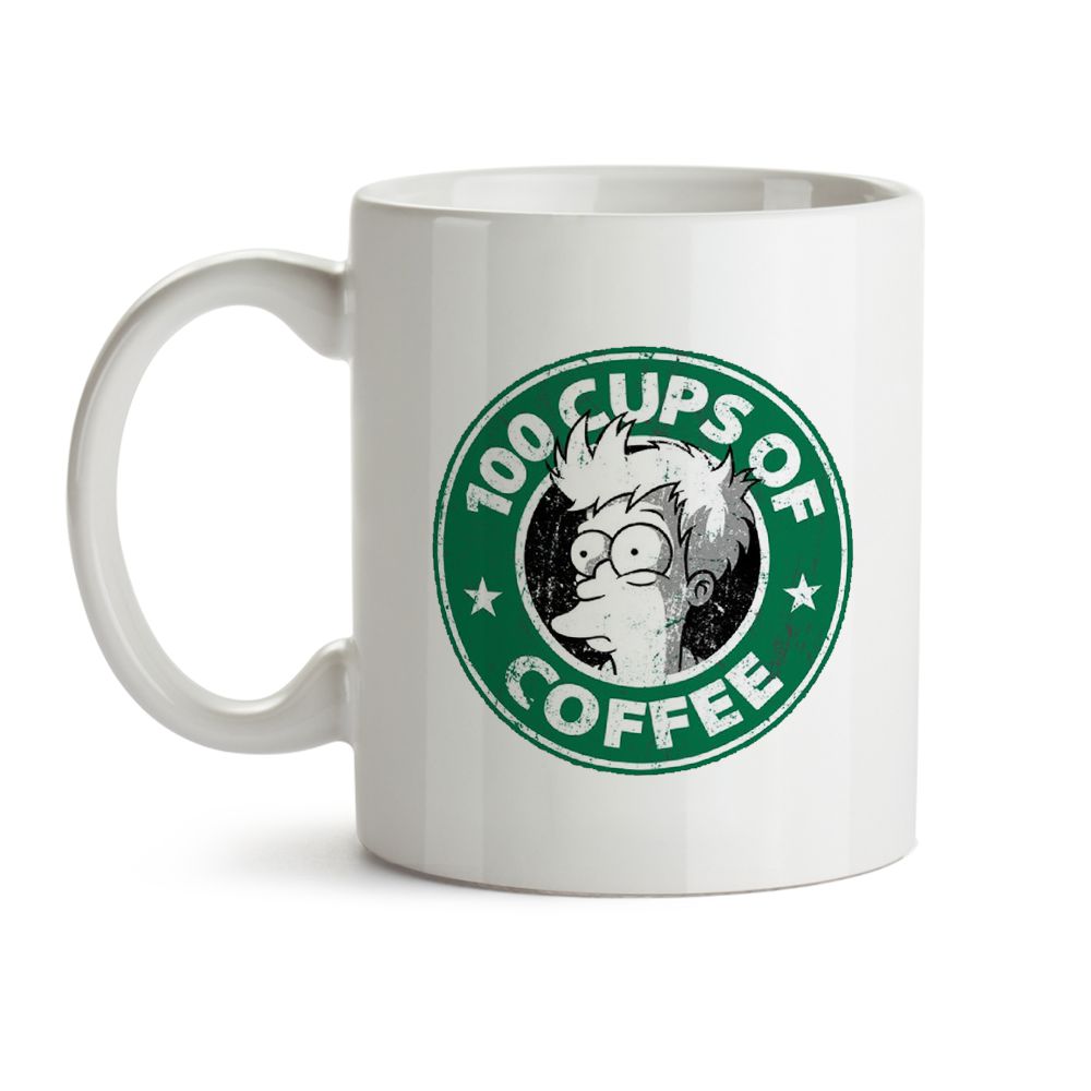 Caneca Futurama Fry 100 Cups Of Coffee