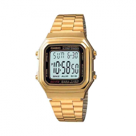 Relógio Dourado Masculino Casio Vintage A178WGA-1A
