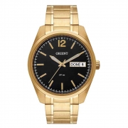 Relógio masculino orient analógico dourado eternal MGSS2009 G2KX