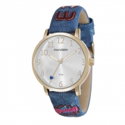 Relógio Mondaine Feminino Dourado e Azul 99060LPMVDH1