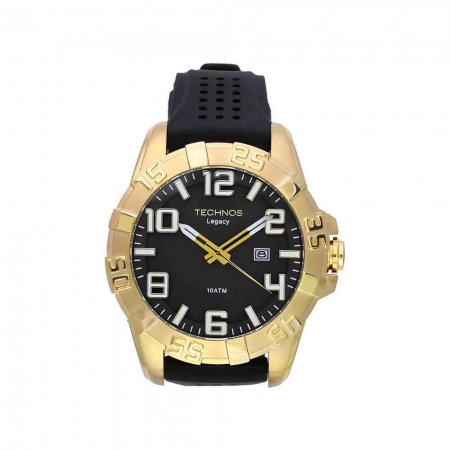 Relógio Preto e Dourado Masculino Technos Legacy 2315AAHA/8P