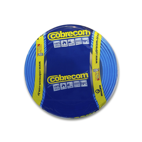 Cabo flexível 2,5mm x 100m 450V|750V azul Cobrecom