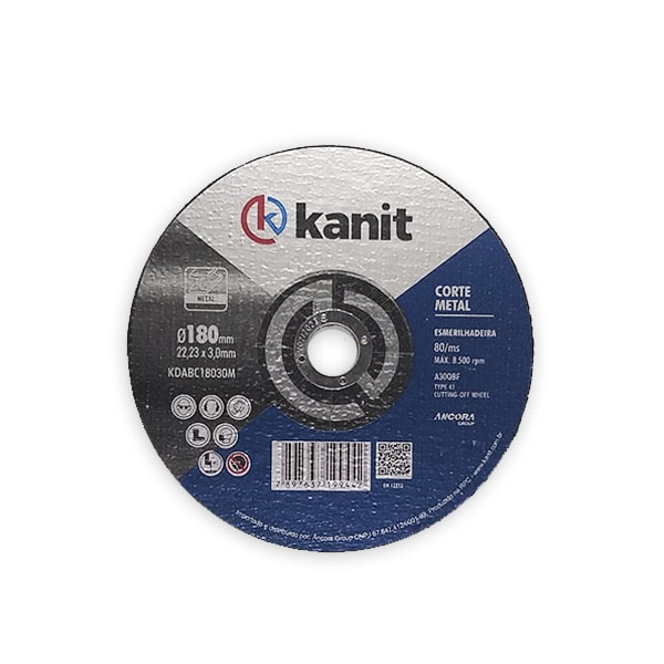Disco abrasivo de corte metal 180mm (KDABC180) Kanit