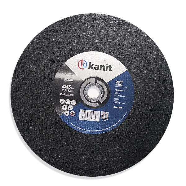 Disco abrasivo de corte metal 355mm (KDABC35532) Kanit