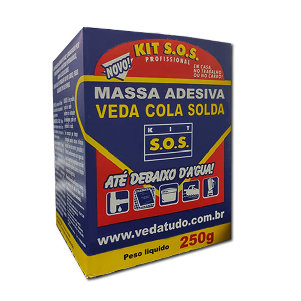 Kit SOS profissional massa adesiva tudo 250g Veda Tudo