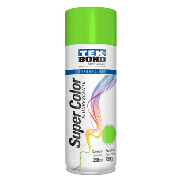 Tinta spray fluorescente verde 350ml | 250g Tekbond