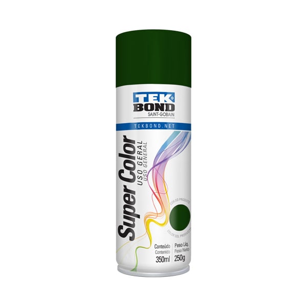 Tinta spray uso geral verde 350ml | 250g Tekbond