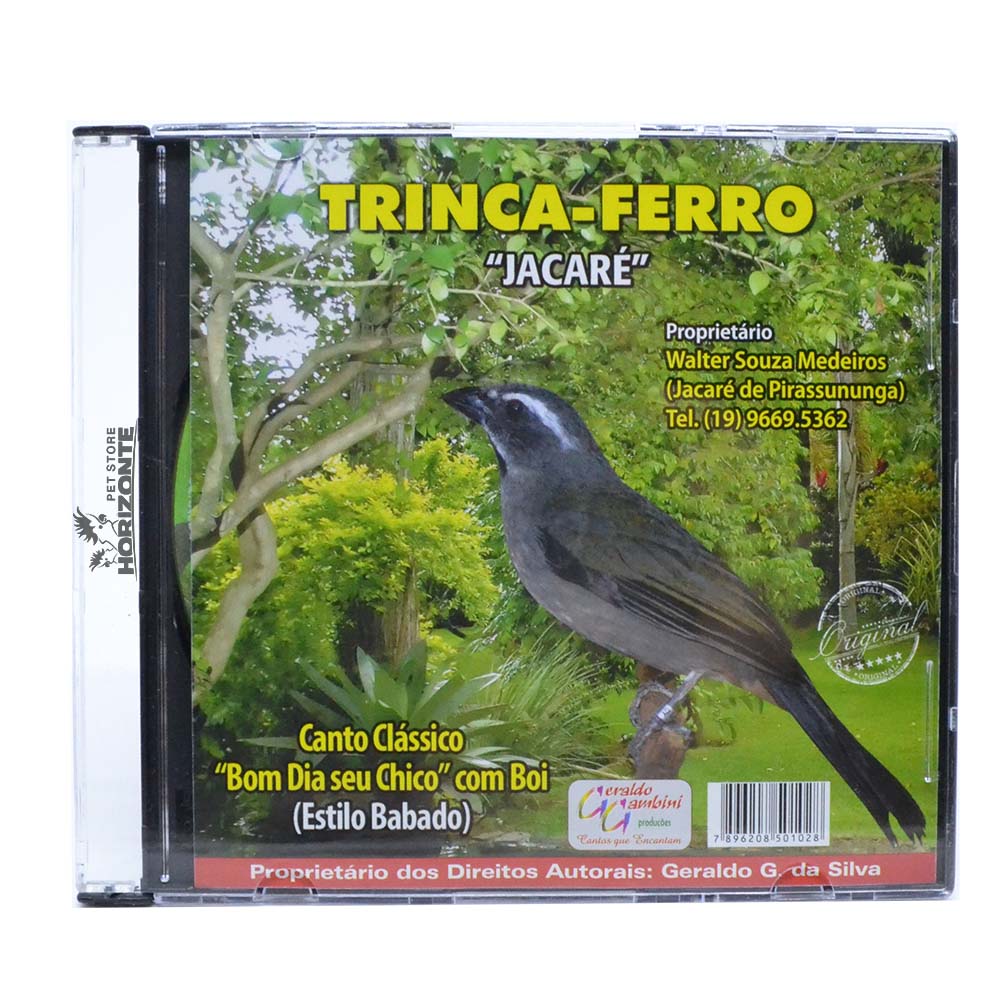 CD Trinca Ferro Pixarro Jacaré - Canto Ensinamento Pássaros