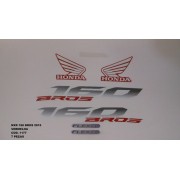 Faixa Nxr 160 Bros 15 - Moto Cor Vermelha - Kit 1177