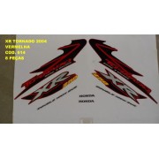 Faixa Xr 250 Tornado 04 - Moto Cor Vermelha - Kit 614