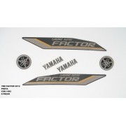 Faixa Ybr 125 Factor 12 - Moto Cor Preta - Kit 1082