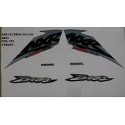 Kit De Adesivos Nxr 125 Bros Ks 03 - Moto Cor Azul - 575