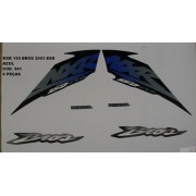 Kit De Adesivos Nxr 150 Bros 03 - Moto Cor Azul 581