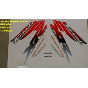 Kit De Adesivos Xr 250 Tornado 01 - Moto Cor Branca - 471
