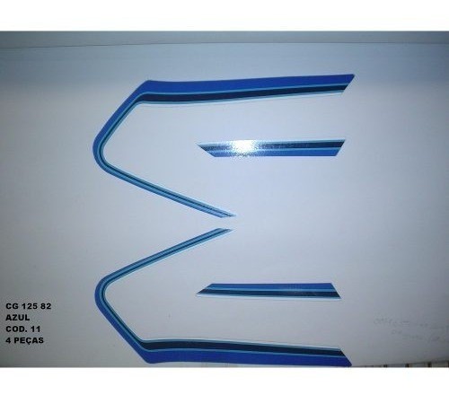 Faixa Cg 125 82 - Moto Cor Azul (11 - Kit Adesivos)