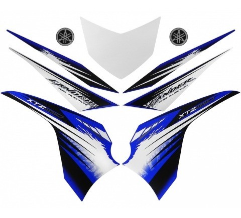 Faixa Xtz 250 12/13 - Moto Cor Azul (10359 - Kit Adesivos)