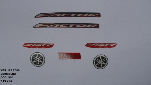 Faixa Ybr 125 09 - Moto Cor Vermelha (906 - Kit Adesivos)