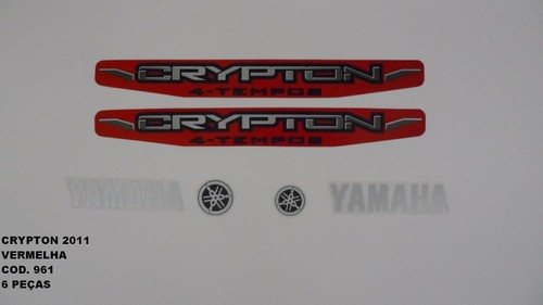 Faixas Crypton 11 - Moto Cor Vermelha (961 - Kit Adesivos)