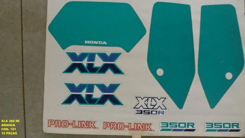 Faixas Xlx 350 90 - Moto Cor Branca (121 - Kit Adesivos)