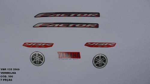 Faixas Ybr 125 09 - Moto Cor Vermelha (906 - Kit Adesivos)