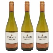 Kit 3 Vinho Branco Chileno Carmen Insigne Chardonnay 2018 750ml