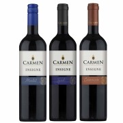 Kit 3 Vinhos Chilenos Carmen Insigne Syrah, Merlot e Carmenere