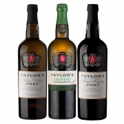 Kit 3x Vinhos do Porto Taylor's Tawny/White/Chip Dry