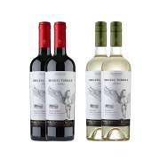 Kit 4x Vinho Tinto Chileno Orgânico Miguel Torres Cabernet Sauvignon e Sauvignon Blanc 2019