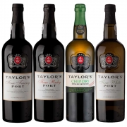 Kit 4x Vinhos do Porto Taylor's Tawny/Ruby/White/Chip Dry