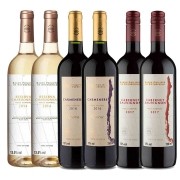 Kit 6x Vinho Tinto/Branco Chileno Baron Philippe de Rothschild Reserva Carmenere, Cabernet Sauvignon e Chardonnay 2019