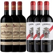 Kit Toscana 6 Vinho Chianti Ricasoli/Chianti Classico Brolio