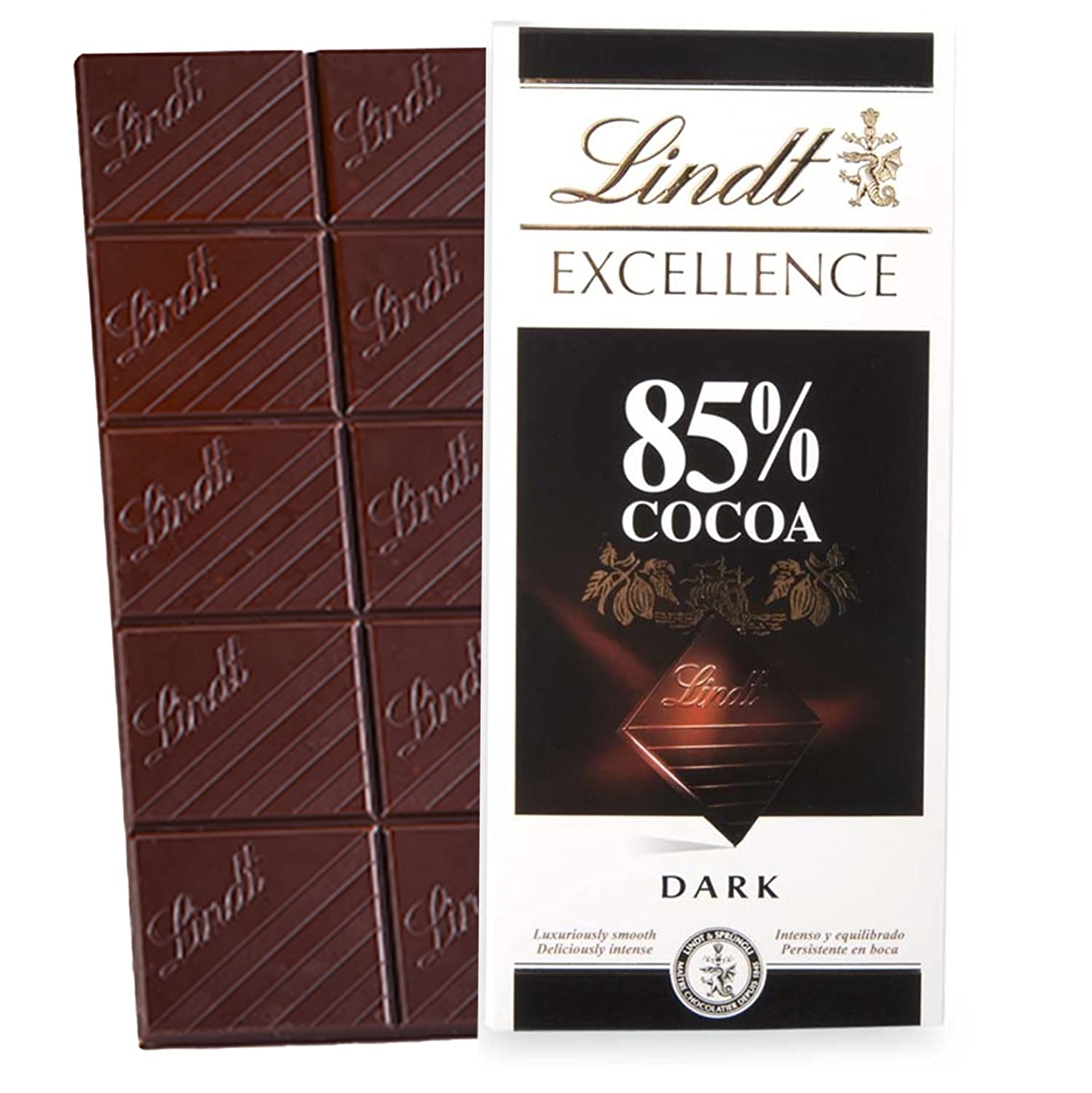 Barra de chocolate Lindt 85% Amargo 100g Dark Chocolate