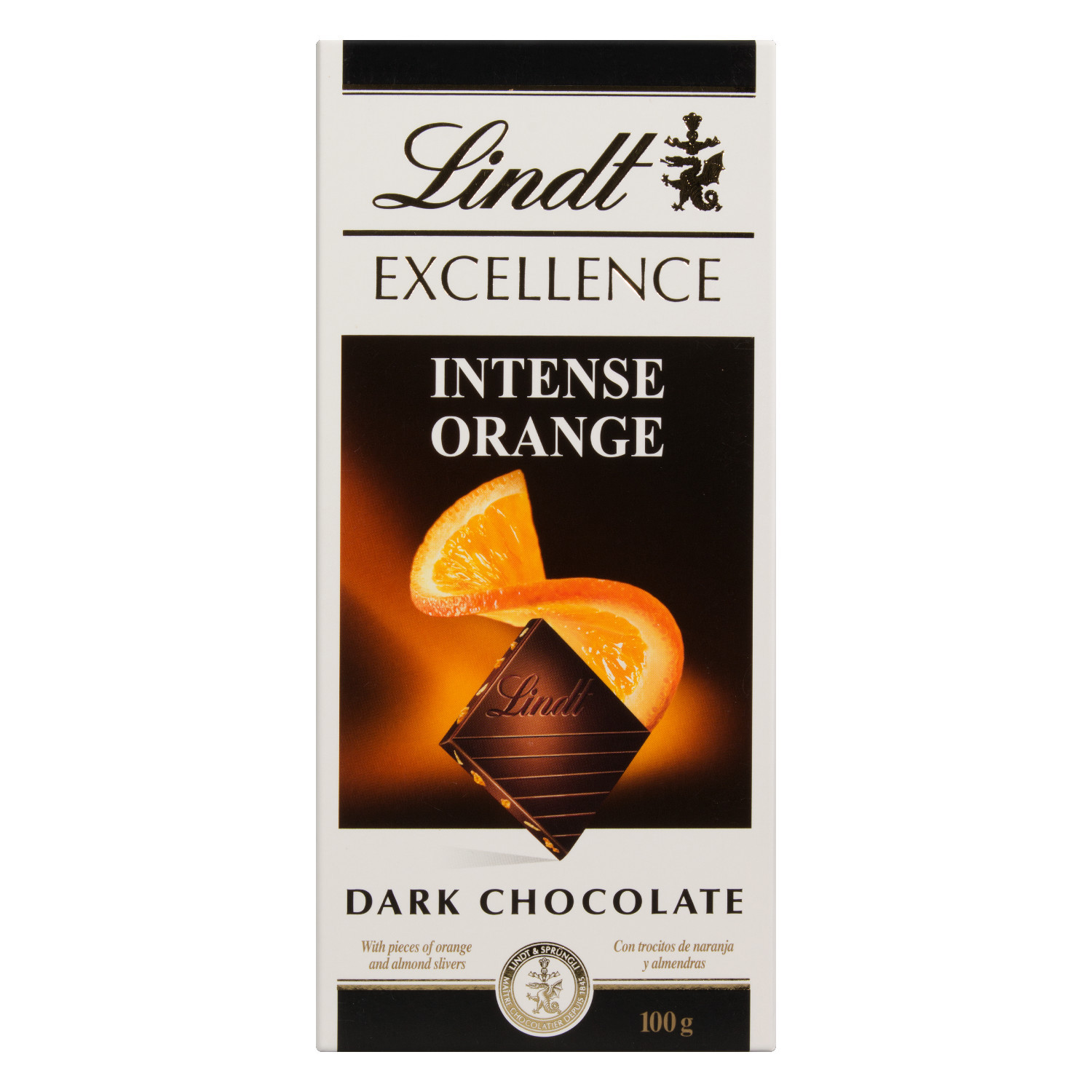 Barra de Chocolate Lindt Excellence Intense Orange 100g Dark