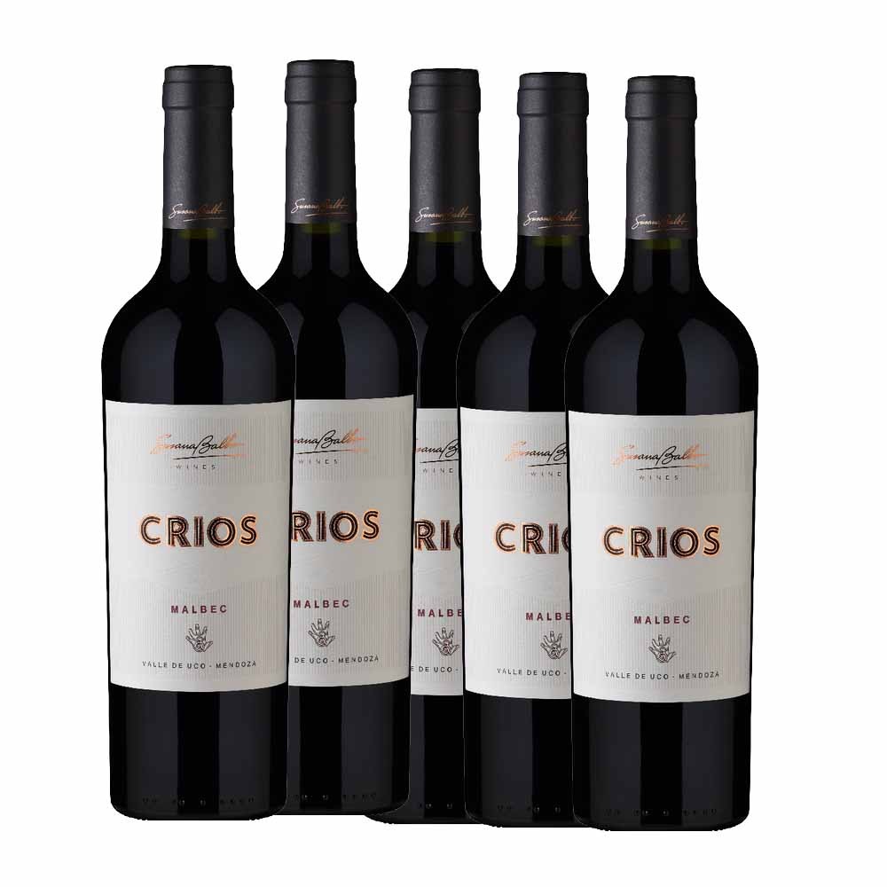 Kit 5 Vinho Tinto Argentino Susana Balbo Crios Malbec 750ml