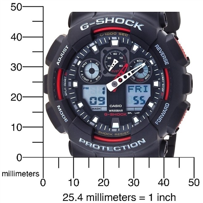Relógio Casio G-Shock Anadigi Masculino GA-100-1A4DR