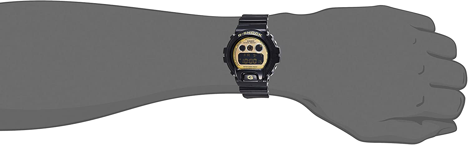 Relógio Casio Masculino G-Shock Digital Preto e Dourado DW6900CB1DS