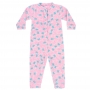 Macacão Pijama Bebê Soft Borboletas Rosa Everly