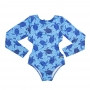 Maiô Infantil Tartaruga Azul c/ Proteção UV 50+ Everly