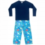 Pijama Infantil Moletinho c/ Tecnologia Thermo Dry Dino Azul Everly