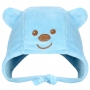 Touca Recém Nascido Plush Urso Azul Everly