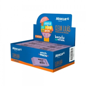 Borracha mercur clean display com 24 un lilás - 53994