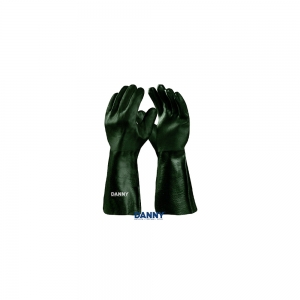 Luva Danny PVC Petronit Punho Reto Com 27cm Verde Tamanho Grande - 50072