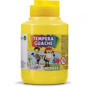 Tinta guache 250ml acrilex amarelo limão - 53845