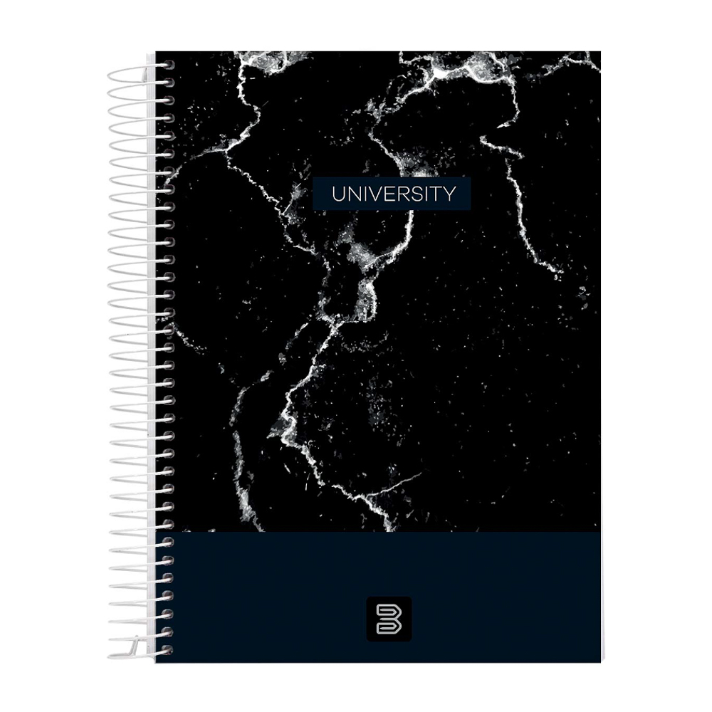 Caderno espiral universitário capa dura10 matéria 160 folhas university - 53529