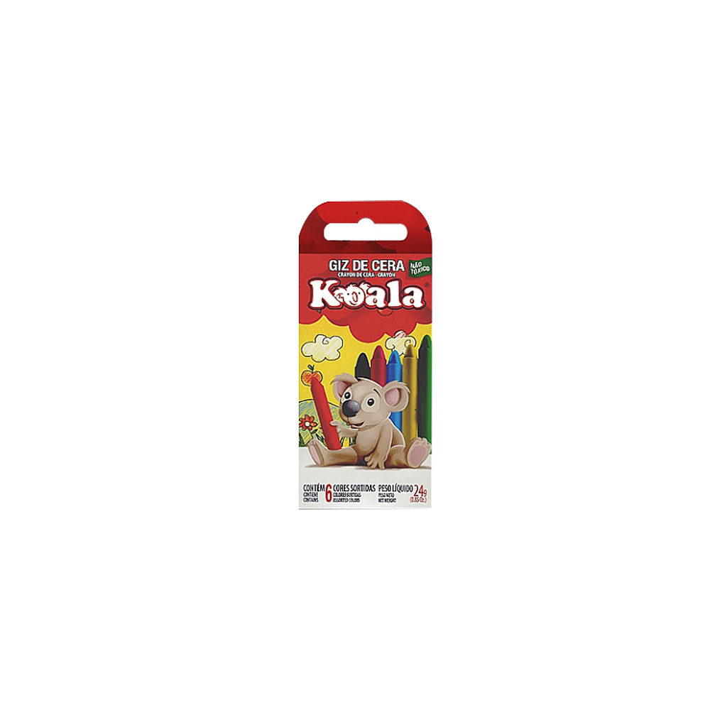 Giz De Cera Koala 06 Cores - 2418